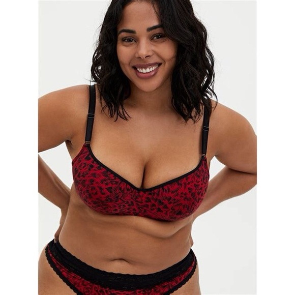 Women's Bra, Full-Coverage Balconette Lightly Lined Print 360° Back Smoothing - Picture 3 of 9